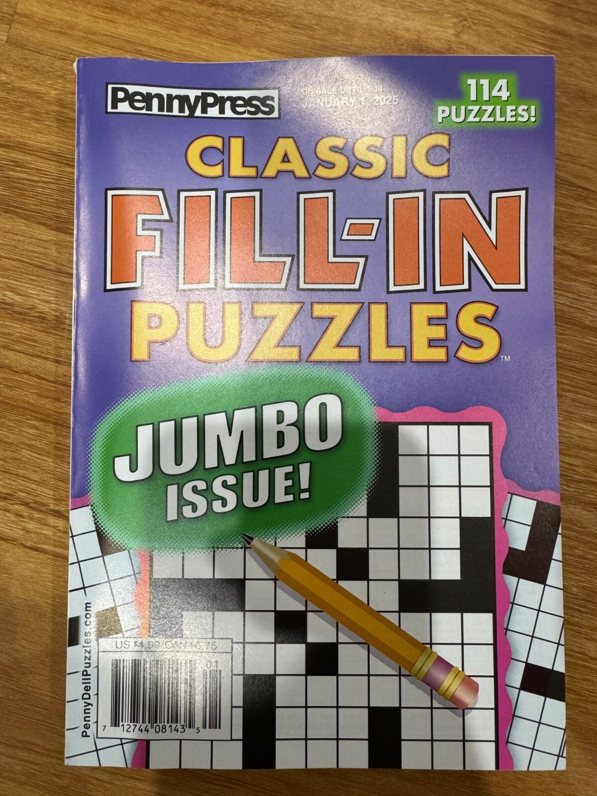 PennyPress Classic Fill-in Puzzle Book Issue January 1, 2025