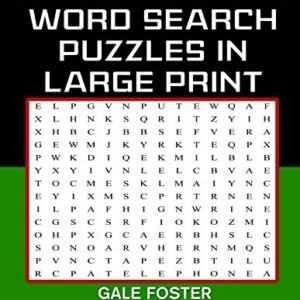 WORD SEARCH PUZZLES IN LARGE PRINT: FUN WORD SEARCH BOOK By Gale Foster **NEW**