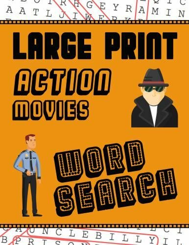 Large Print Action Movies Word Search: With Movie Pictures | Extra-Large, For…