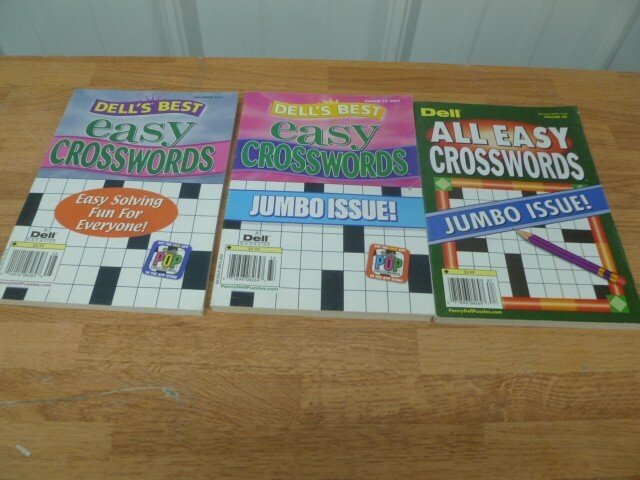 p39 Lot of (3) CROSSWORDS Puzzle Books; 8.5″x6″ Paperback NOS