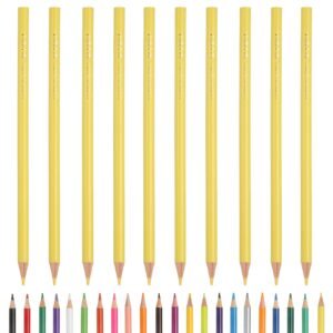 Yellow Color Drawing Pencils for Adult Coloring Books, 10 Pcs