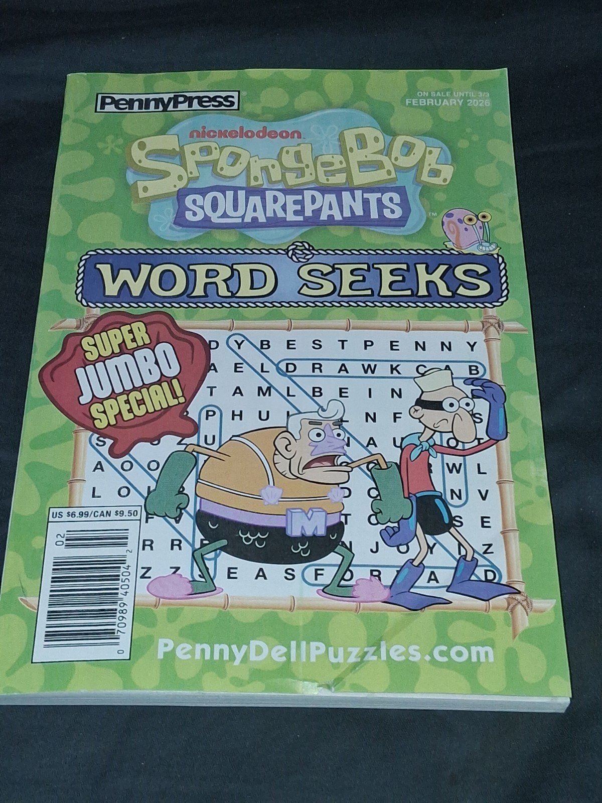 Sponge Bob  Square Pants Word Seeks Puzzles Book by Penny Press February 2026