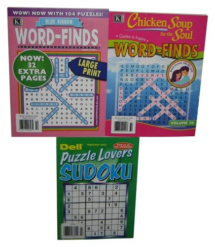 Kappa Dell 2023 Paperback Book Lot – (Chicken Soup For The Soul Word-Finds Blue