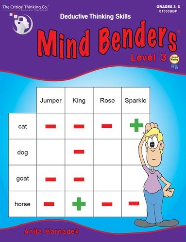 Mind Benders Level 3 Workbook, Deductive Thinking Skills Puzzles (Grades 3-6)