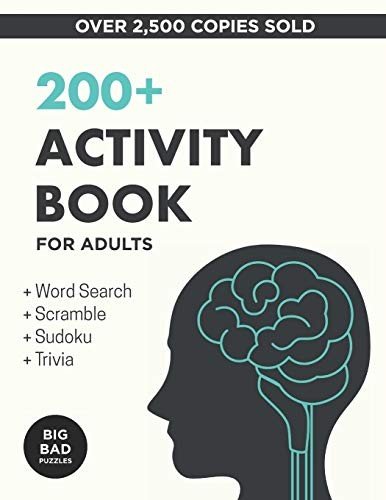 200+ Activity Book for Adults: Puzzl… by Puzzles, Big Bad Paperback / softback