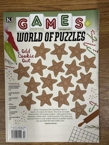 Games World Of Puzzles Magazine Dec 2024 Odd Cookie Out