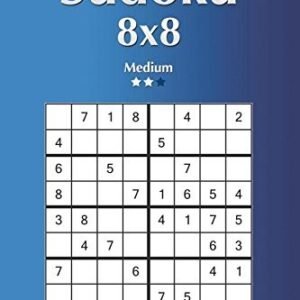 SUDOKU 8X8 - MEDIUM - VOLUME 50 - 276 PUZZLES By Nick Snels **BRAND NEW**