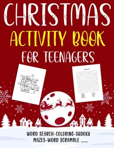 Christmas Activity Book For Teenagers: Activity Puzzle Book For… by PMLO, UYHJ