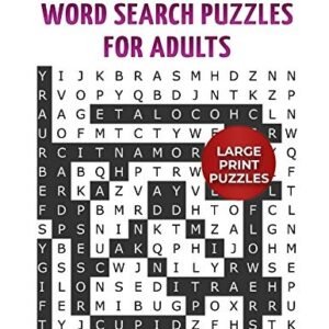 LARGE PRINT WORD SEARCH PUZZLES FOR ADULTS By Paige Fine **BRAND NEW**