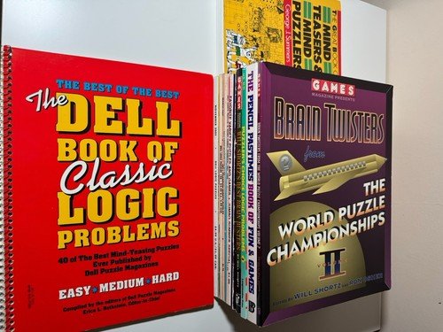 Lot Of 14 Puzzle/Logic Books (Dell, Games, Etc.)