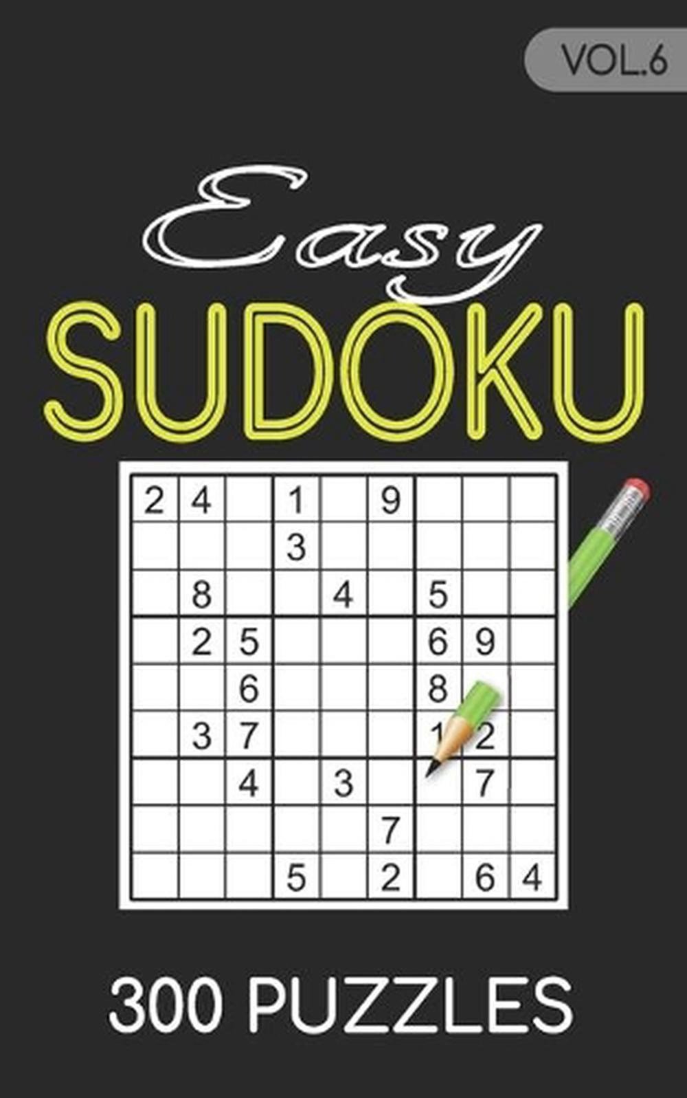 Easy Sudoku 300 Puzzles Vol.6: Sudoku for adults easy book by Jeff Cherry Paperb