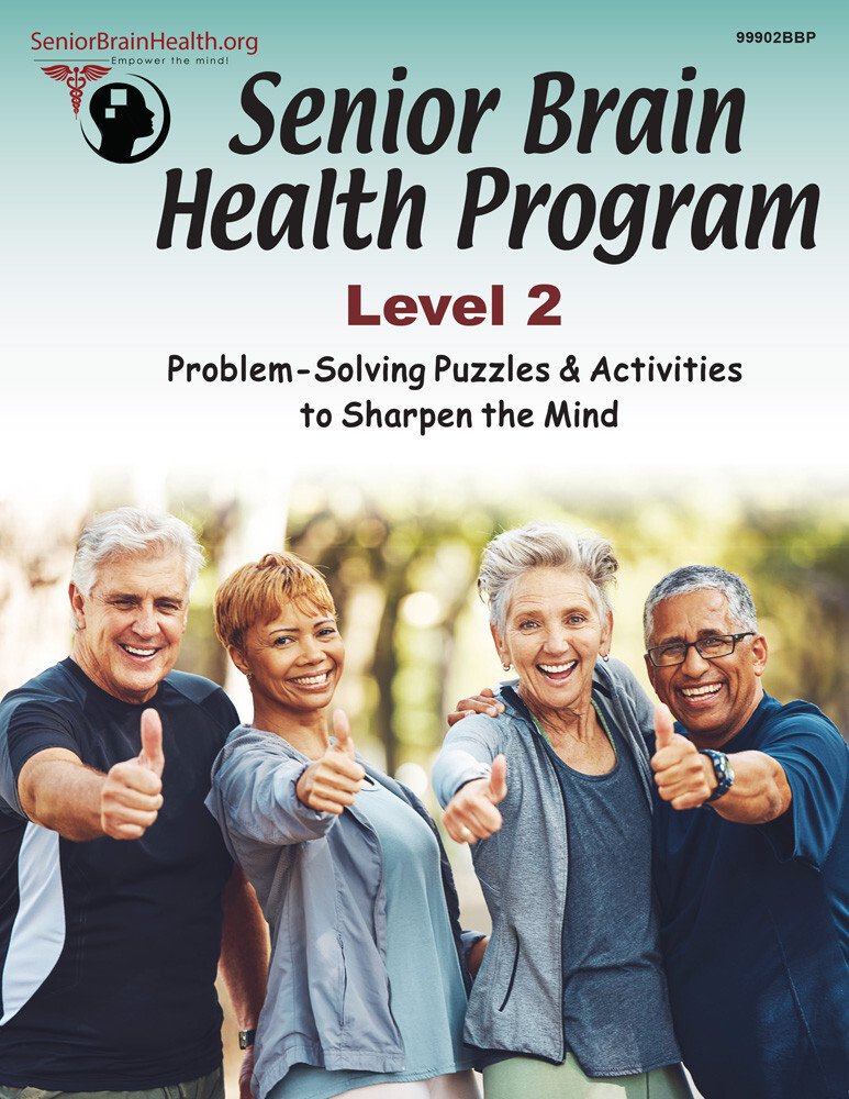 Senior Brain Health Research-Based Problem-Solving Puzzle/Activity Level 2 Book