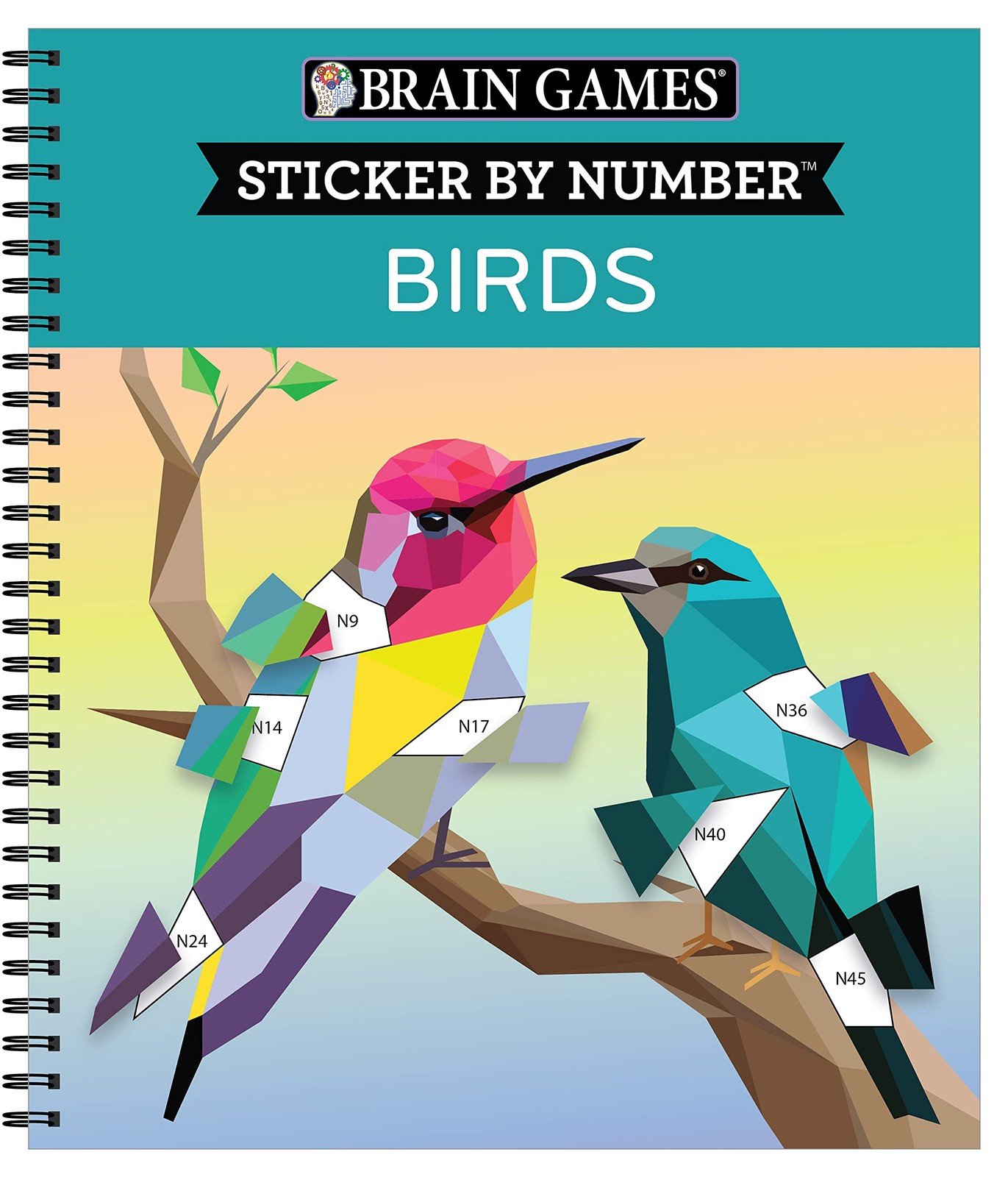 Brain Games – Sticker by Number: Birds by Publications International Ltd.