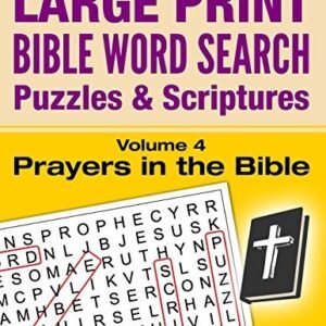 LARGE PRINT - BIBLE WORD SEARCH PUZZLES WITH SCRIPTURES, By Akili Kumasi **NEW**