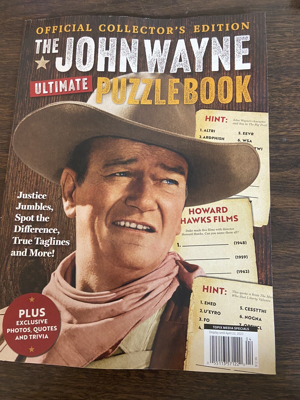 The John Wayne Ultimate Puzzle Book Official Collector’s Edition 2023 NEW