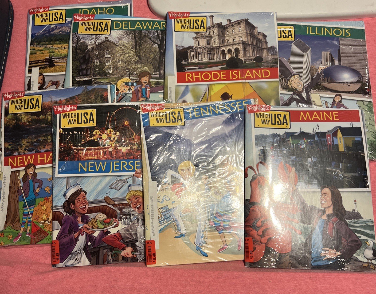 HIGHLIGHTS Magazines WHICH WAY USA STATE PUZZLE BOOKS Lot Of 16 New Sealed