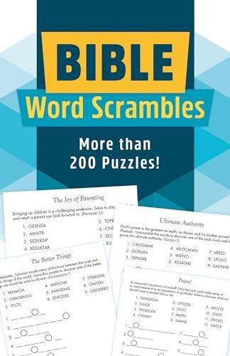 Bible Word Scrambles: More Than 200…, Compiled by Bar
