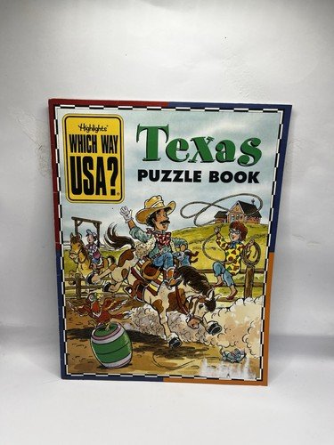 Highlights Which Way USA Texas Puzzle Book And Map Never Used Cowboy Western