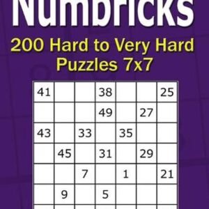 Numbricks puzzle book for adults: 200 Hard to Very Hard Puzzles 7x7 by Alena Gur