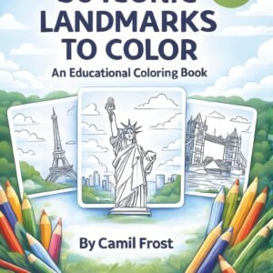 World Landmarks Coloring Book for Kids: 50 Famous Places with Fun Facts and Kid-