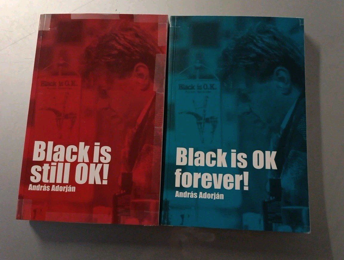 TWO [2] Andras Adorjan BLACK IS OK Books