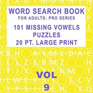 WORD SEARCH BOOK FOR ADULTS: PRO SERIES, 101 MISSING By Mark English *BRAND NEW*