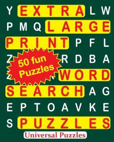 Extra Large Print Word Search Puzzles, Paperback by Universal Puzzles, Univer…