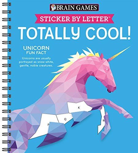 BRAIN GAMES – STICKER BY LETTER: TOTALLY COOL! (STICKER By Publications **Mint**