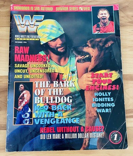 WWF Magazine Macho Man Randy Savage Special + Catalog December 1994 WWE Rare