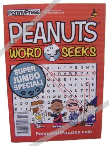 Peanuts Snoopy Word Seeks Puzzles Book by Penny Press November 2025 New 11/25
