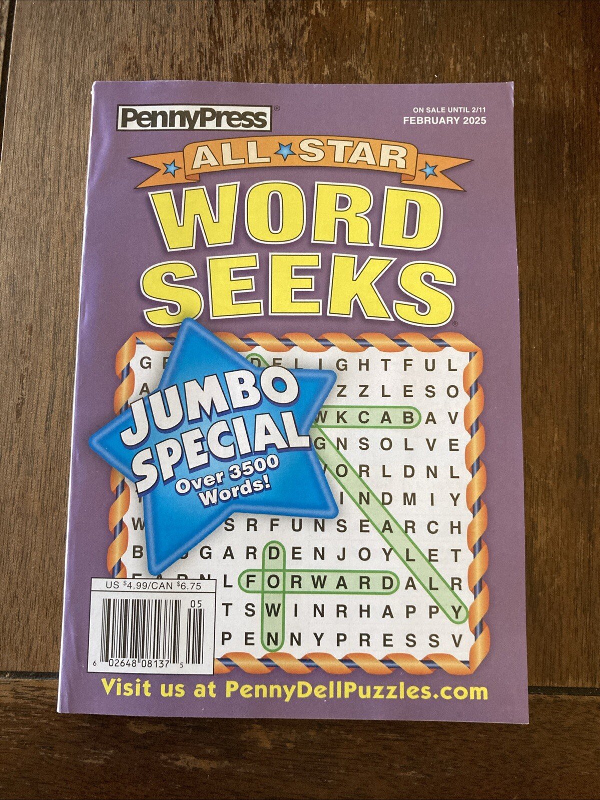 Penny Press All Star Word Seek Puzzles  February 2025 New Free Shipping