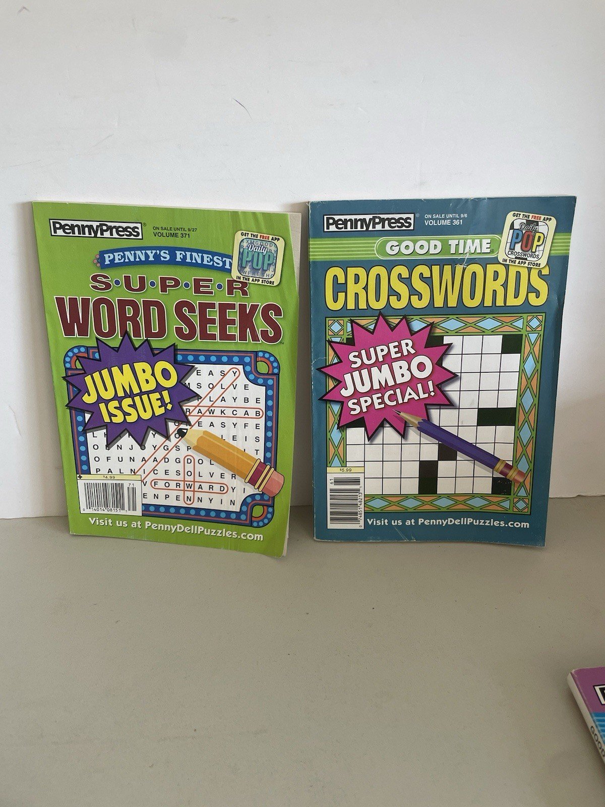NEW Set/2 PennyPress Puzzle Books WORD SEEKS & CROSSWORD