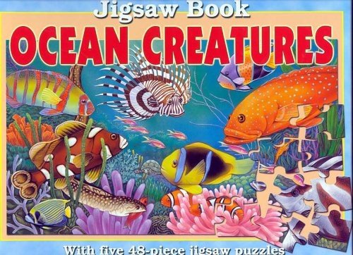 OCEAN CREATURES JIGSAW BOOK By Lee Krutop – Hardcover **Mint Condition**