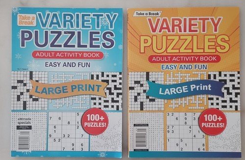 VARIETY PUZZLES Book Lot Of 4 Books – Take A Break Adult Activity Books