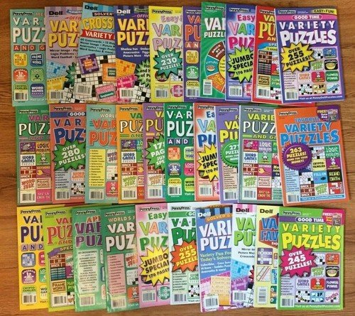 Lot of 5 Penny Press Variety Puzzle Books DELL **FAST SHIPPING* 2021 And Newer