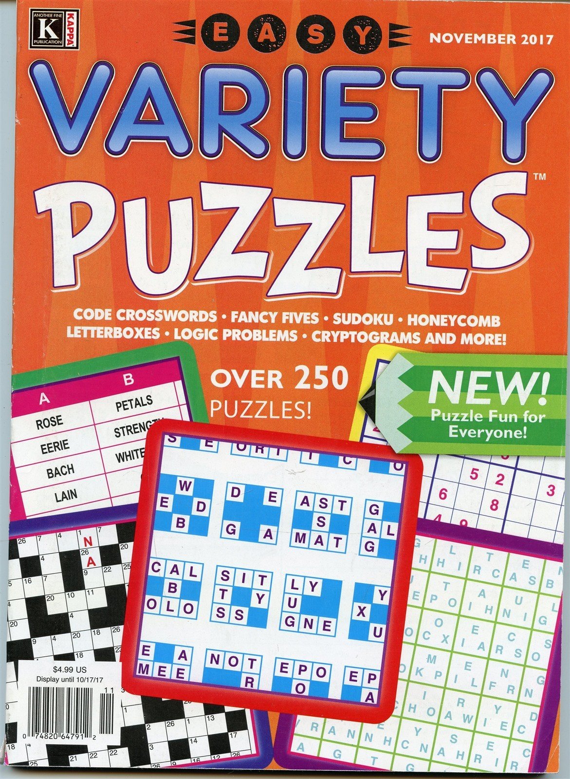 2 BOOKS KAPPA EASY VARIETY PUZZLES 2017 SEPT & NOV