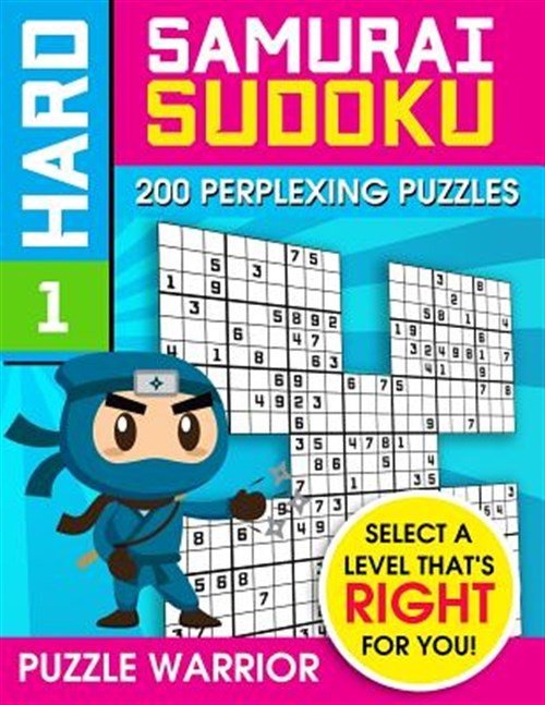 Hard Samurai Sudoku: 200 Perplexing Puzzles by Warrior, Puzzle, Brand New, Fr…