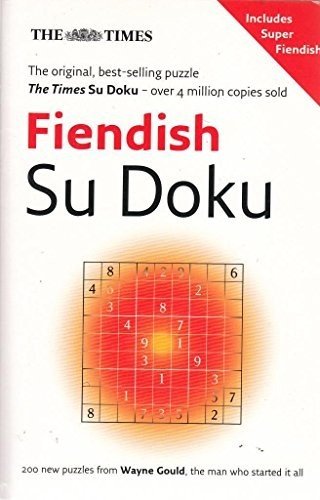 Xtimes Su Doku Fiendish Bkp by Gould  Wayne Book The Fast Free Shipping