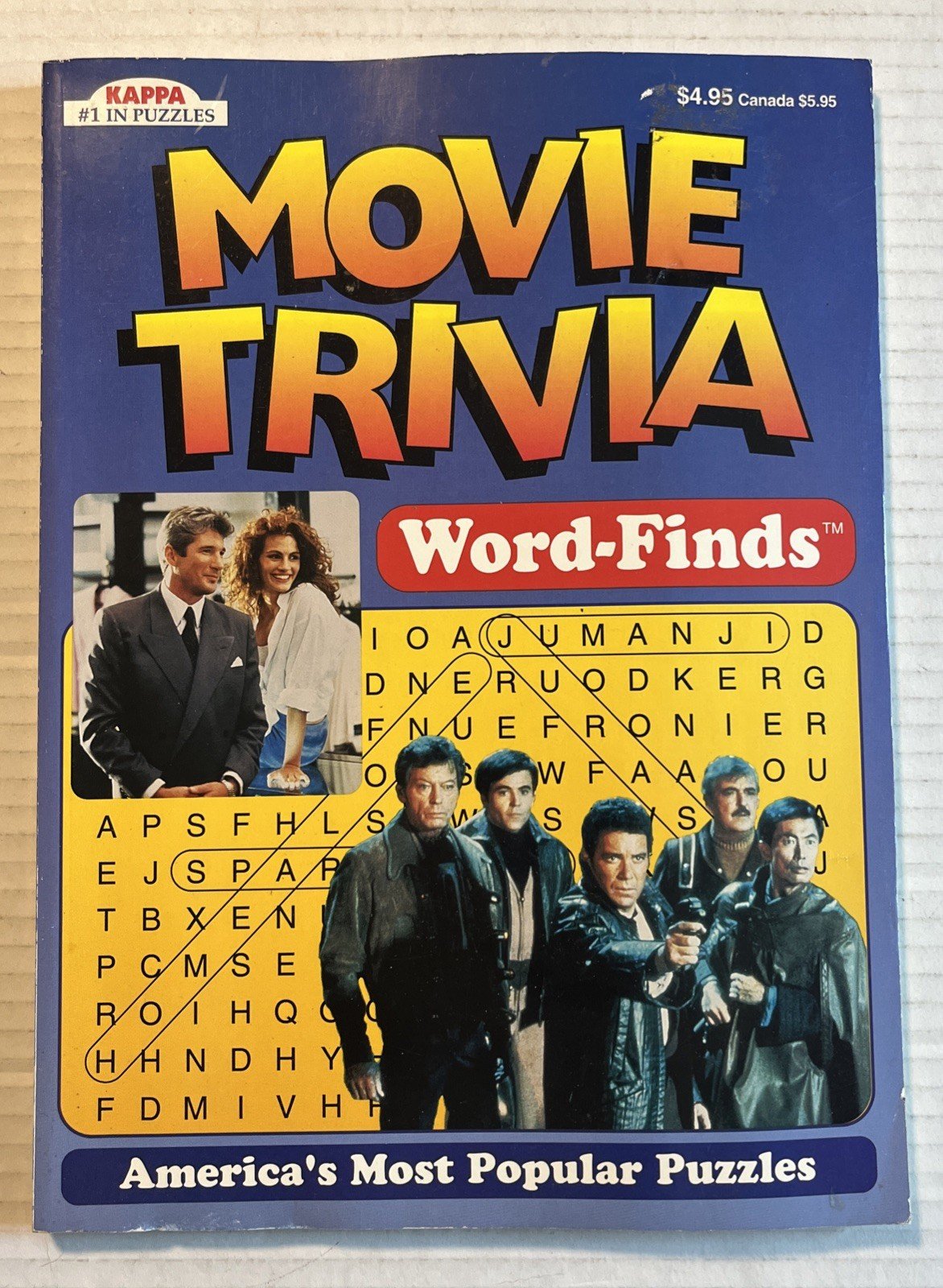 Kappa Movie Trivia Word-Finds Book 1998 Unused Star Trek Adam’s Family