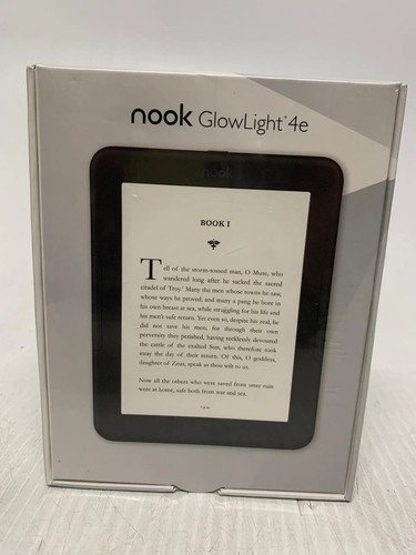 New Barnes & Noble Nook GlowLight 4e Model BNRV1000 eReader 6" Touchscreen 8GB