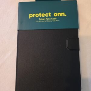 onn Samsung Galaxy Tab A9+ Folio Case Dual Layer with Stand - Black