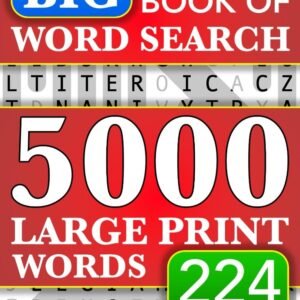 Big Book of Large Print Word Search Puzzles: 5000 Words  224 Themed-⭐️⭐️⭐️⭐