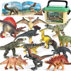 Jumbo Dinosaur Toy Set, 12pcs Realistic Dinosaurs Toys for Kids Large Dinosaur