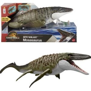 Mattel Jurassic World Bite 'N Blast Mosasaurus Dinosaur Toy Figure