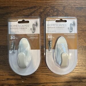 EZ Ancor Homescapes White Metal Hook 30 lb Capacity Pack of 2