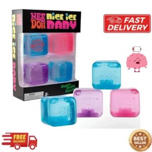 Needoh Nice Ice Baby 4 Pack Mini Cubes Squishy Stress Fidget Toy Authentic