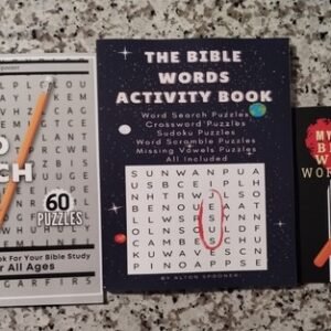 Word Search Puzzle Books 1 Large Print  3 Puzzle Book Lot, New Condition