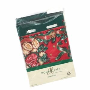 Homescapes Jingle Bears 52”x70” Tablecloth Christmas Holiday Seasonal Cotton