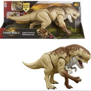 Mattel Jurassic World Rumble 'N Rampage Distortus Rex Dinosaur Figure w/ Sounds