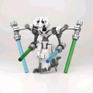 Custom Star Wars White General Grievous with Minifigure Baseplate